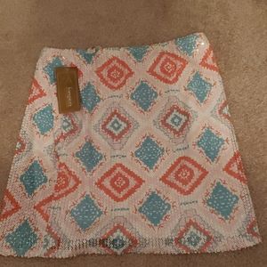 NWT sequin mini skirt